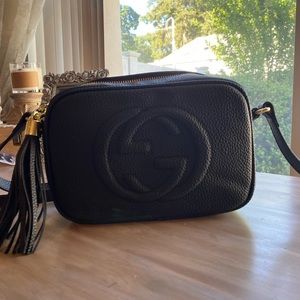 Black Gucci disco bag